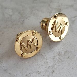 Michael Kors Gold Tone Steel Stud Earrings